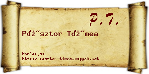 Pásztor Tímea névjegykártya